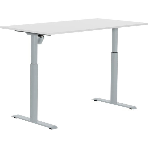 Sun-Flex II höj- & sänkbart bord, 151x80, vit/grå