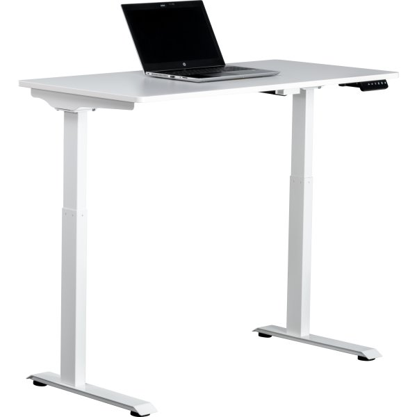 Small höj- & sänkbart skrivbord, 120x60 cm, vit