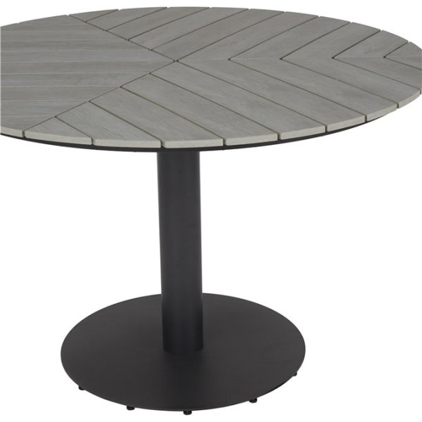 Hector Trädgårdsbord Ø113 cm, metall/nonwood, grå