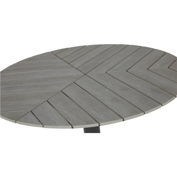Hector Trädgårdsbord Ø113 cm, metall/nonwood, grå