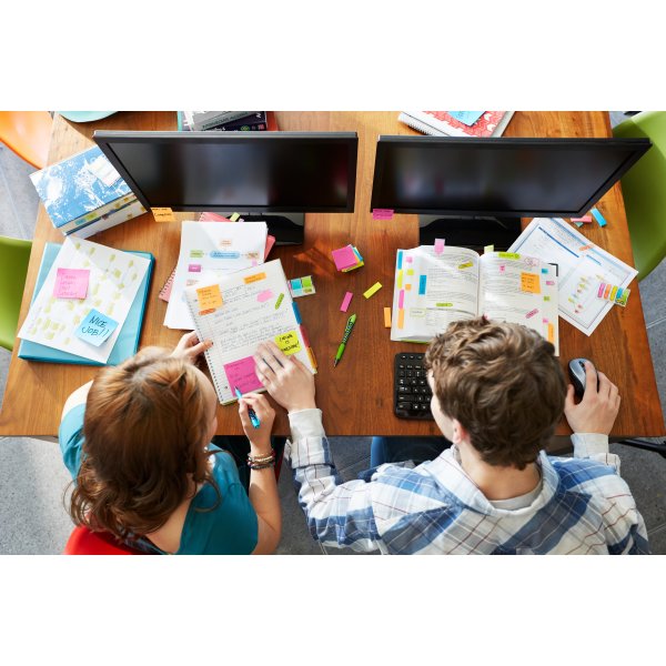 Post-it memoblok 76 x 76mm, neongul