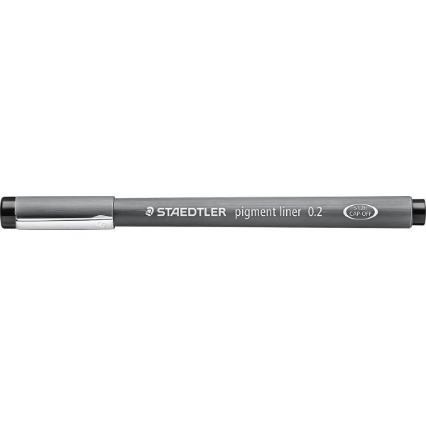 Staedtler Pigment Liner 308 fiberpenna, 0,2 mm, sv