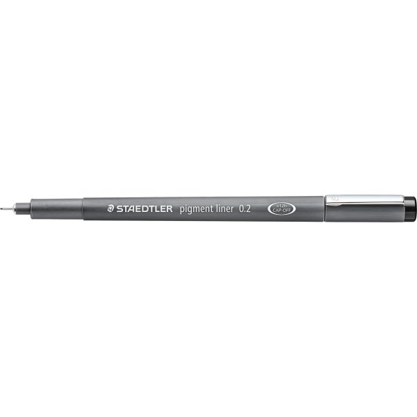 Staedtler Pigment Liner 308 fiberpenna, 0,2 mm, sv
