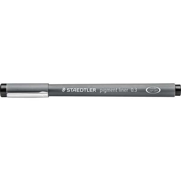Staedtler Pigment Liner 308 fiberpenna, 0,3 mm, sv