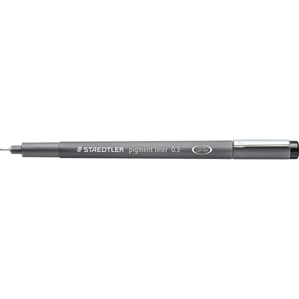 Staedtler Pigment Liner 308 fiberpenna, 0,3 mm, sv