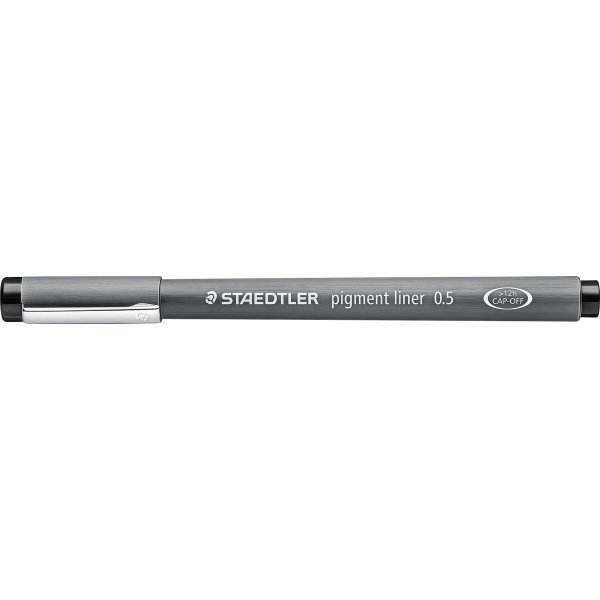Staedtler Pigment Liner 308 fiberpenna, 0,5 mm, sv