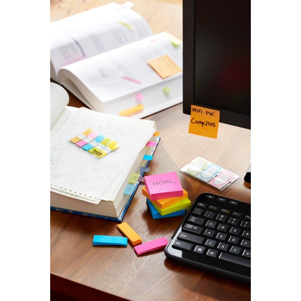 Post-it Green Notes 51 x 38 mm, genbrug, regnbue