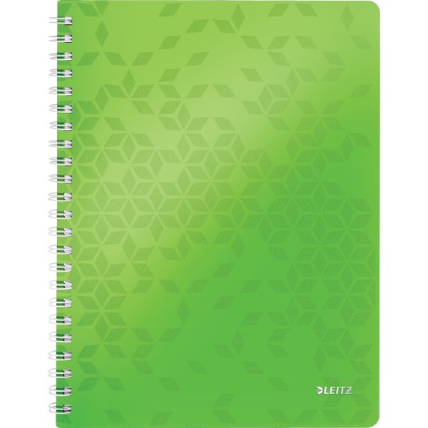 Leitz WOW Spiral linjerad A4-anteckningsbok, grön