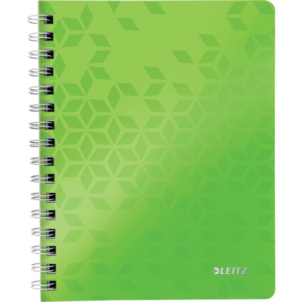 Leitz WOW Spiral linjerad A5-anteckningsbok, grön