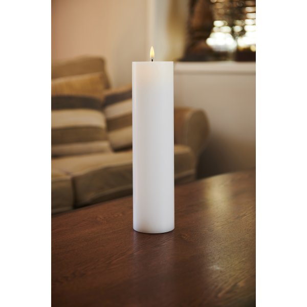 Sille Exclusive LED Ljus Ø7,5 x H25 cm, Vit