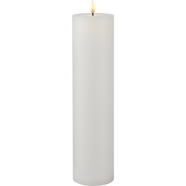 Sille Exclusive LED Ljus, Ø7,5 x H30 cm, Vit