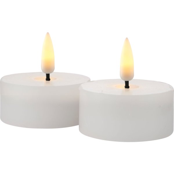 Sille LED -värmeljus, Ø4 cm Vit