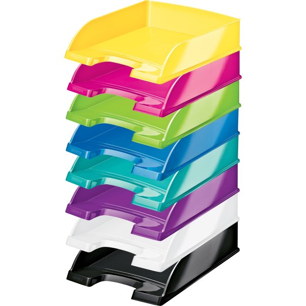 Leitz Wow brevkorg, isblå metallicfärg