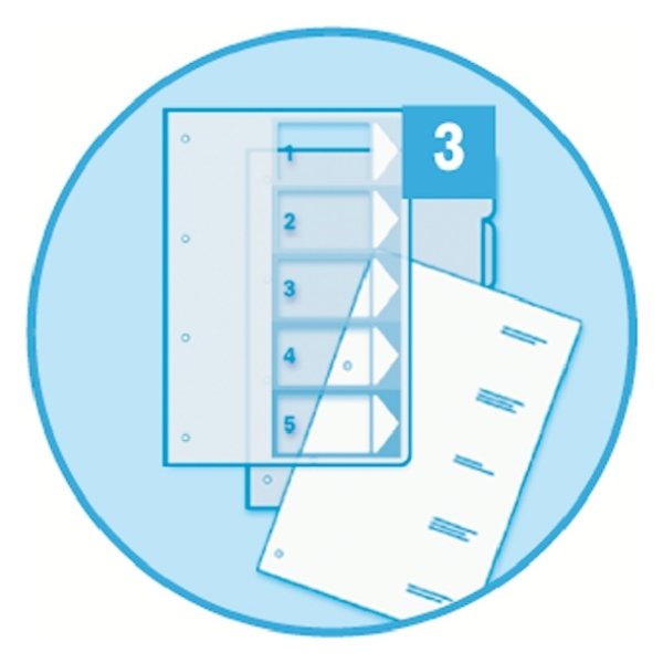 Esselte Maxi register A4, 1-12, til print