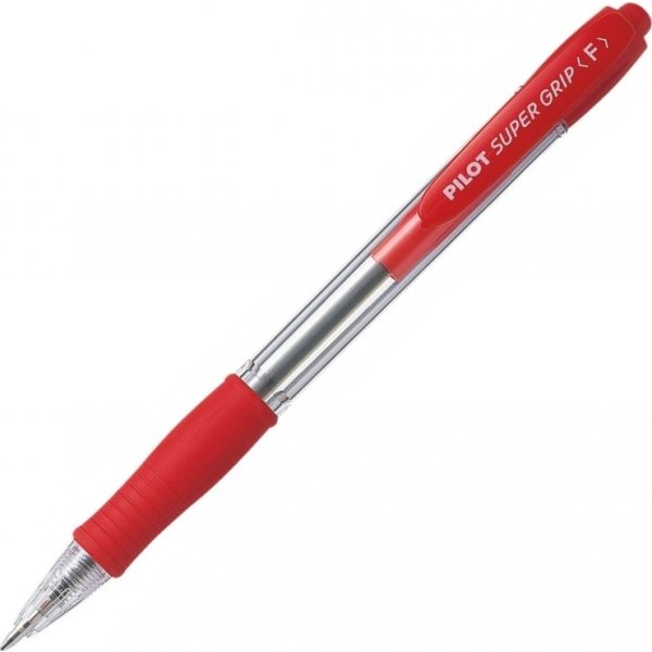 Pilot Super Grip kulspetspenna, fine, röd