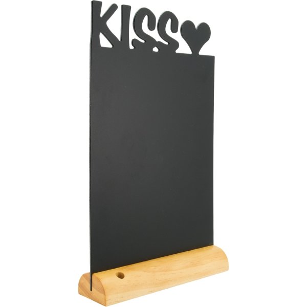 Securit Silhouette Wood Bordsskylt | Kiss