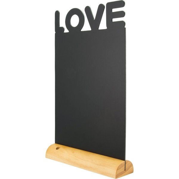 Securit Silhouette Wood Bordsskylt | Love