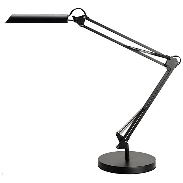 Unilux Swingo lampe sort med bordfod