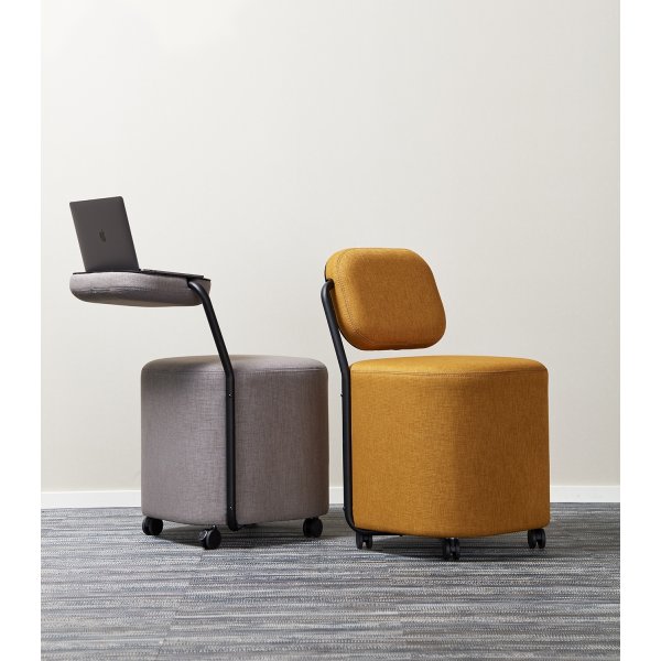 IQSeat loungestol med rygg som bord, grå