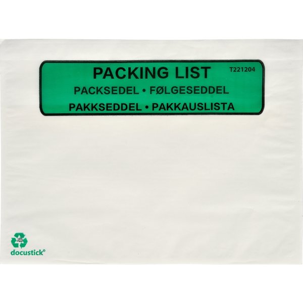 Docustick Green Dokumentficka med tryck | C5 | 100