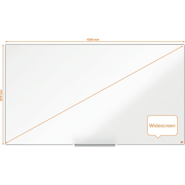 Widescreen Whiteboard Nobo NanoClean i vitt 70"