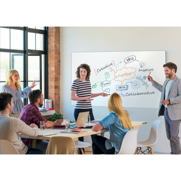 Widescreen Whiteboard Nobo NanoClean i vitt 70"