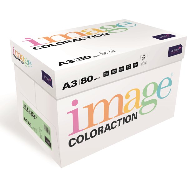 Image Coloraction A3, 80g, 500ark, enggrøn