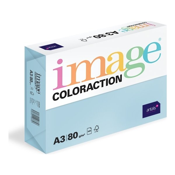 Image Coloraction A3, 80g, 500ark, oceanblå