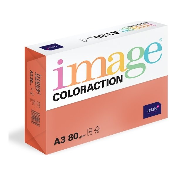 Image Coloraction A3, 80g, 500ark, valmuerød
