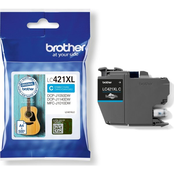 Brother LC421XLC bläckpatron, cyan