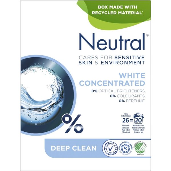 Tvättmedel Neutral Vittvätt 975 g