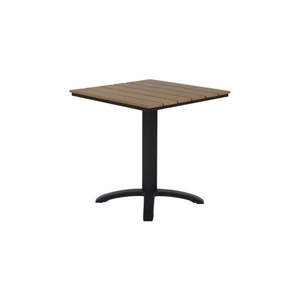 Mads Cafébord 70x70 cm, Svart/polywood