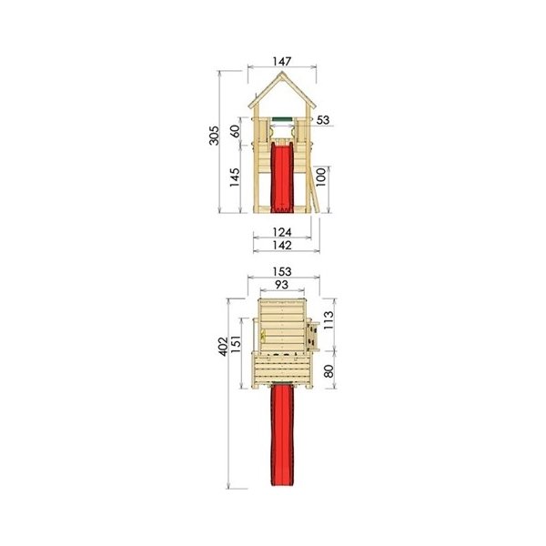 Jungle Gym Cubby lektorn inkl. sand & rutschkana