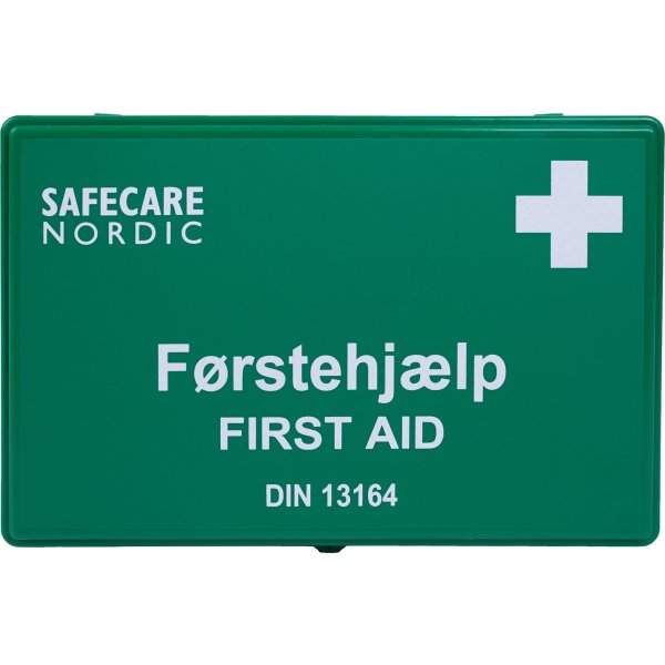 Första hjälpen-låda med innehåll