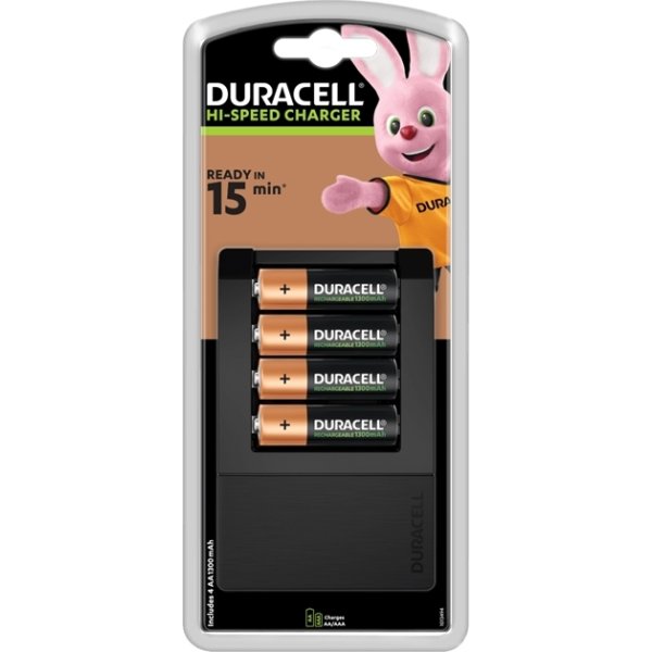 Duracell AA/AAA batteriladdare, 15 min.