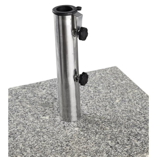 Parasollfot 60 kg - 55x55 cm i granit, grå