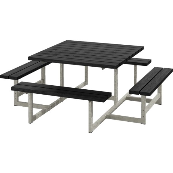 Plus Picknick bänkset | RePlast | Svart | 200 cm