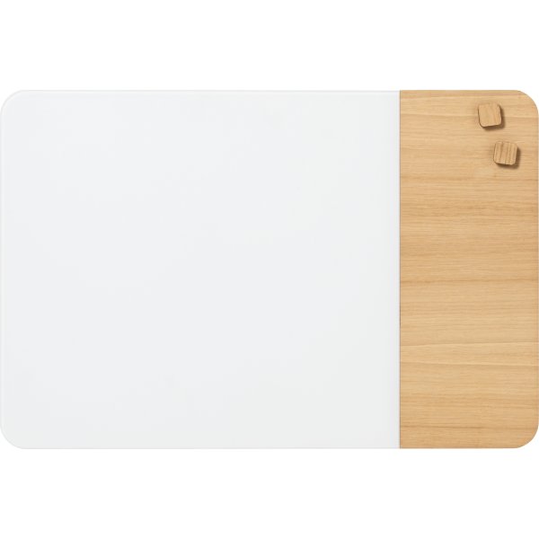 NAGA Glassboard tavla med ekfanér 40x60 cm | vit