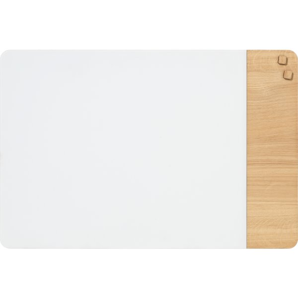 NAGA Glassboard tavla med ekfanér 60x80 cm | vit