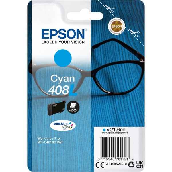 Epson 408L bläckpatron | cyan