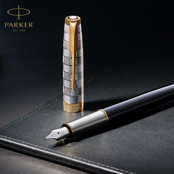 Parker Sonnet Metal & Black GT Reservoarpenna | F