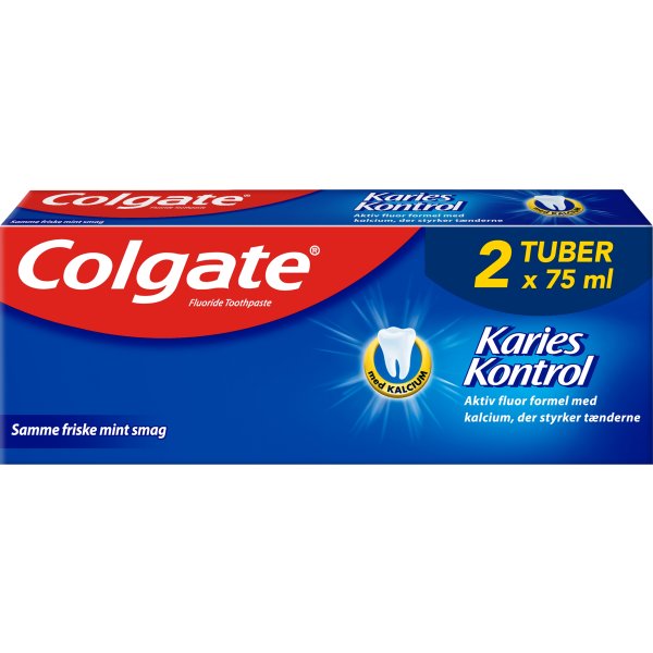 Colgate Tandkräm, Karieskontroll, 2x75 ml