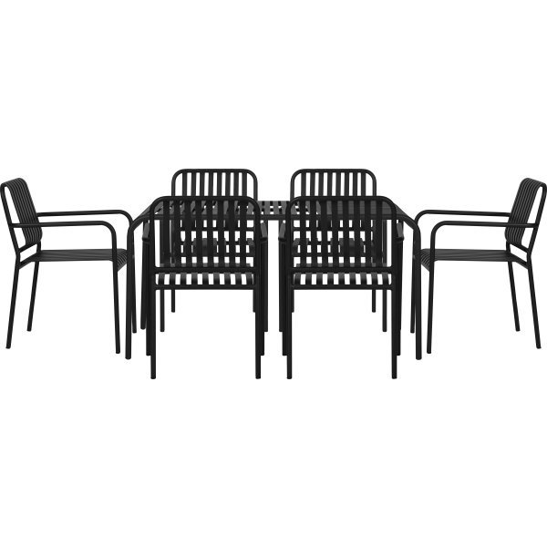Stella Trädgårdsbord 150x90cm, svart