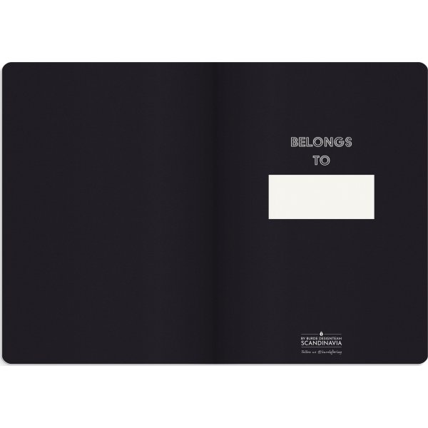 Burde Notebook Deluxe | A5 Linjerad | Svart