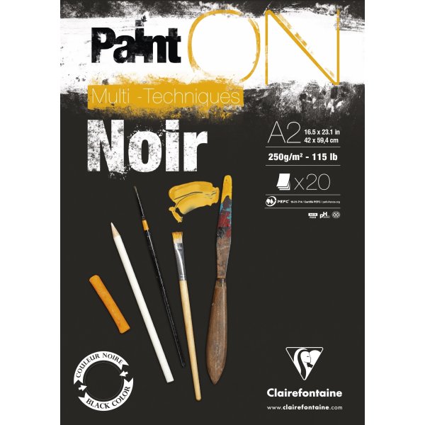 Clairefontaine PaintON block | Black | A2
