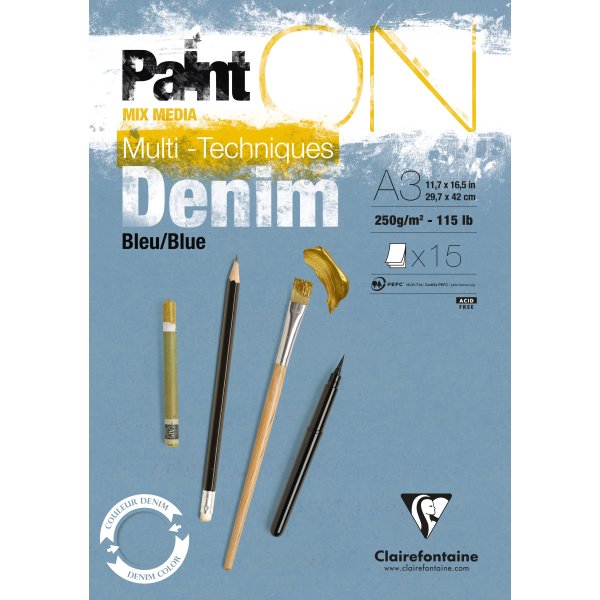 Clairefontaine PaintON block| Denim | A3