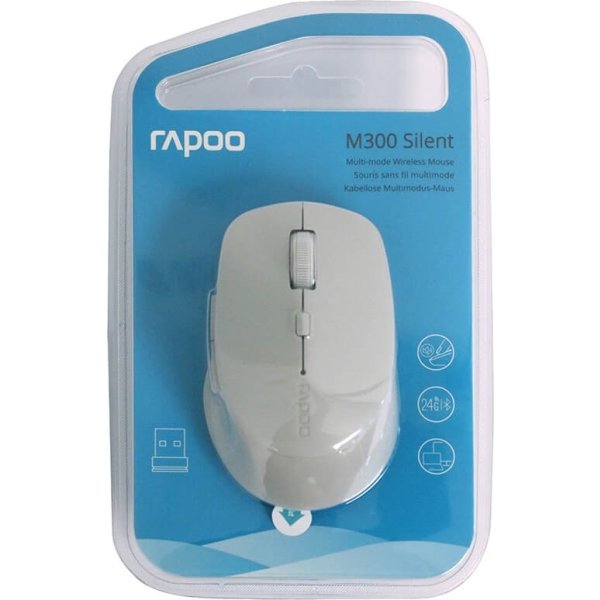 RAPOO M300 Multi-Mode trådlös optisk mus | Ljusgrå