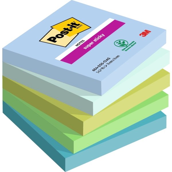 Post-it Super Sticky Notes | Oasis | 76x76 mm