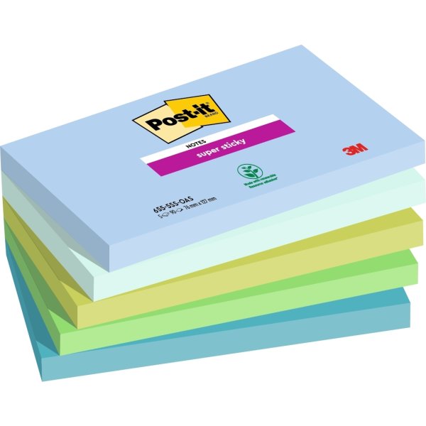 Post-it Super Sticky Notes | Oasis | 76x127 mm