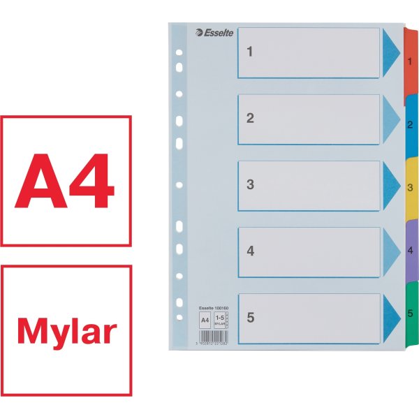 Register Esselte Mylar A4 1-5